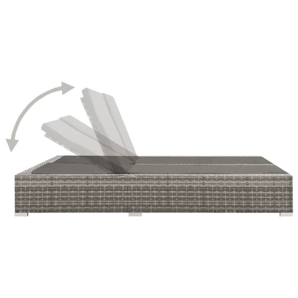Dubbel solsäng konstrotting grå - Solsäng - Solsängar - Home & Living