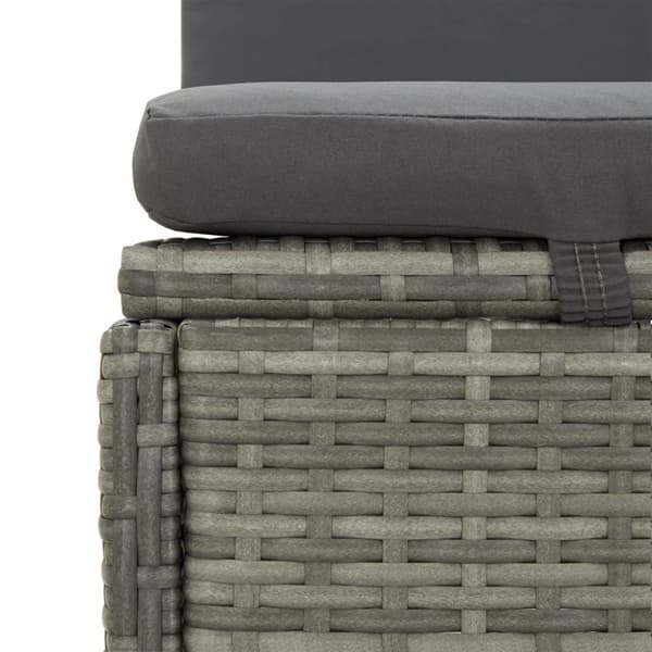 Solsäng med dyna konvertibel konstrotting mörkgrå - Solsäng - Solsängar - Home & Living