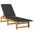 Miniatyrbilde 3 av 8: vidaXL Solsenger 2 stk med bord svart heltre akasie