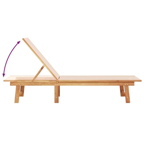 vidaXL liggestole 2 stk. med bord massivt akacietræ og textilene creme