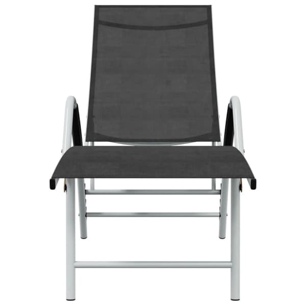 Solsäng textilen och aluminium svart