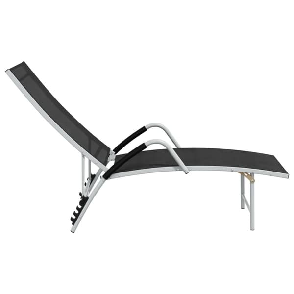Solsäng textilen och aluminium svart