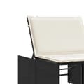 Miniatyrbild 10 av 11: Solsängar 2 st med bord svart konstrotting
