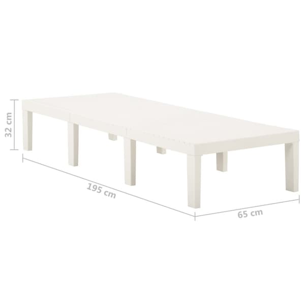 Solsäng plast vit