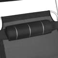 Miniatyrbillede 4 af 7: Lounger - strandbed - ekstra stor - med markise - 200 x 71 x 38 cm - sort