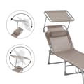 Miniatyrbillede 6 af 10: Lounge Bed - Lounge Bed - Med nakkestøtte, markise og justerbar ryglæn - Taupe