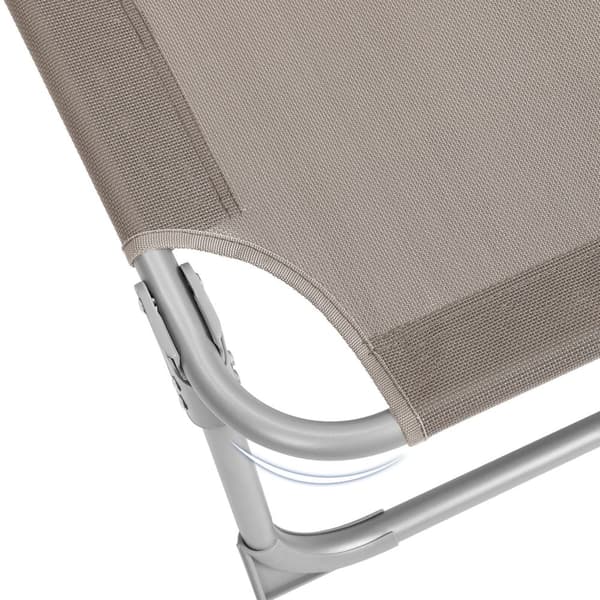 Lounge Bed - Lounge Bed - Med nakkestøtte, markise og justerbar ryglæn - Taupe