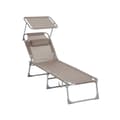 Miniatyrbillede 1 af 10: Lounge Bed - Lounge Bed - Med nakkestøtte, markise og justerbar ryglæn - Taupe