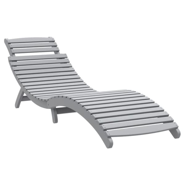 vidaXL liggestol 184x55x64 cm massivt akacietræ grå