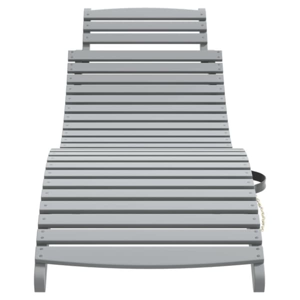 vidaXL liggestol 184x55x64 cm massivt akacietræ grå