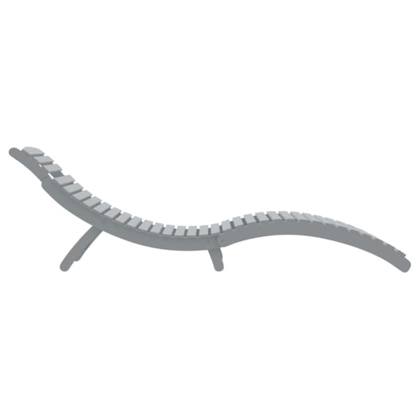 vidaXL liggestol 184x55x64 cm massivt akacietræ grå