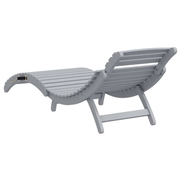 vidaXL liggestol 184x55x64 cm massivt akacietræ grå