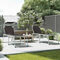 Miniatyrbillede 3 af 7: Lounger - Ekstra stor havestol - 65 x 200 x 48 cm - med solbaldakin og justerbar ryglæn - sort