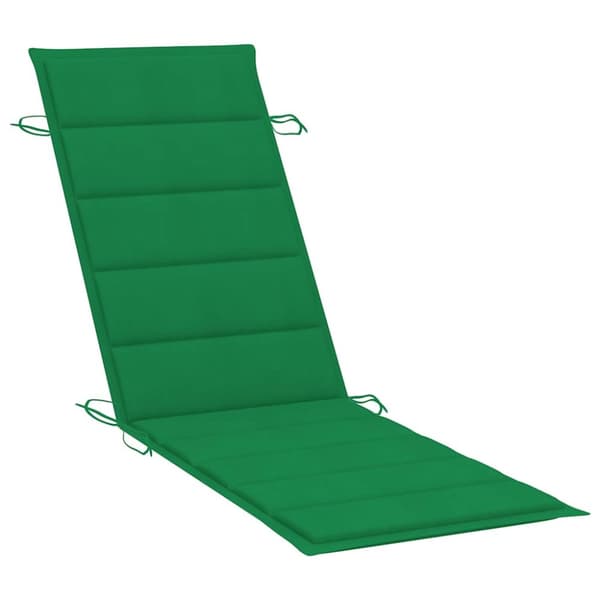 Solsäng med bord och dyna massivt akaciaträ