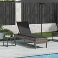 Miniatyrbillede 4 af 11: vidaXL liggestol med hynde 55x200x44 cm polyrattan grå