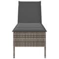 Miniatyrbillede 6 af 11: vidaXL liggestol med hynde 55x200x44 cm polyrattan grå