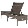 Miniatyrbillede 8 af 11: vidaXL liggestol med hynde 55x200x44 cm polyrattan grå
