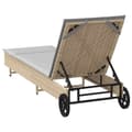 Miniatyrbillede 9 af 11: vidaXL liggestol med hjul og hynde polyrattan beige