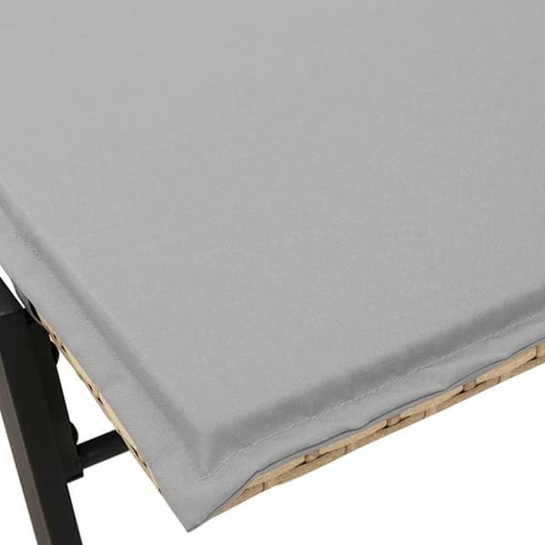 vidaXL liggestol med hynde polyrattan beige
