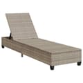 Miniatyrbillede 5 af 11: vidaXL liggestol med hynder 55x200x25,5 cm polyrattan lysegrå