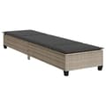 Miniatyrbillede 6 af 11: vidaXL liggestol med hynder 55x200x25,5 cm polyrattan lysegrå