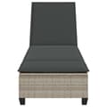 Miniatyrbillede 7 af 11: vidaXL liggestol med hynder 55x200x25,5 cm polyrattan lysegrå