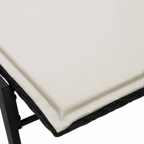 vidaXL liggestol med hynde polyrattan sort