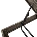 Miniatyrbild 10 av 11: vidaXL Solstol med dyna grå 55x200x44cm konstrotting