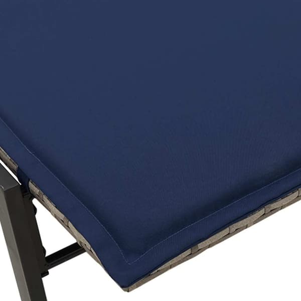 vidaXL liggestol med hynde polyrattan grå