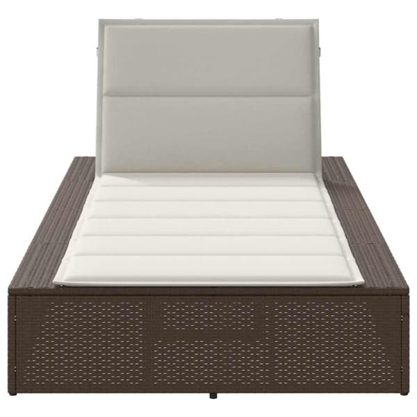 vidaXL solseng med flydende hynde polyrattan brun