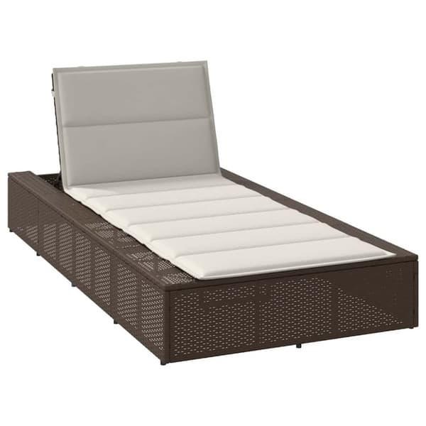 vidaXL solseng med flydende hynde polyrattan brun