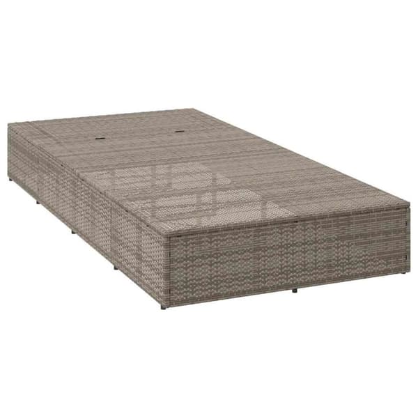 vidaXL solseng med flydende hynde polyrattan grå