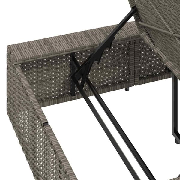 vidaXL solseng med flydende hynde polyrattan grå