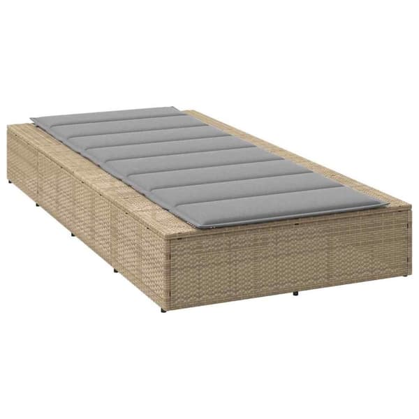 vidaXL solseng med flydende hynde polyrattan beige