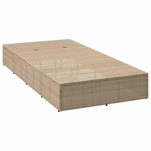 vidaXL solseng med flydende hynde polyrattan beige