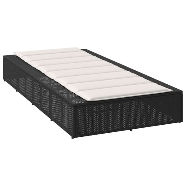 vidaXL solseng med flydende hynde polyrattan sort