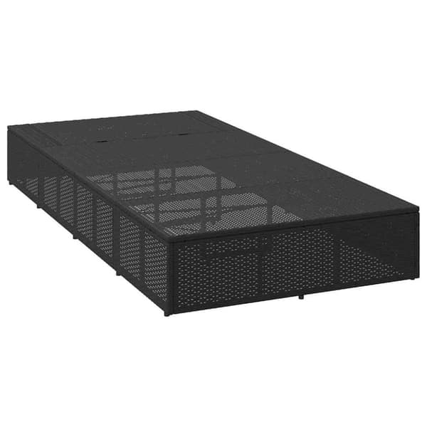 vidaXL solseng med flydende hynde polyrattan sort