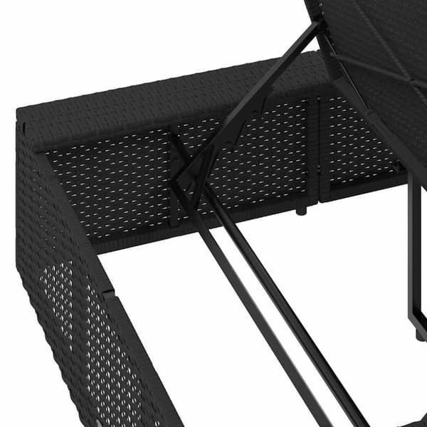 vidaXL solseng med flydende hynde polyrattan sort