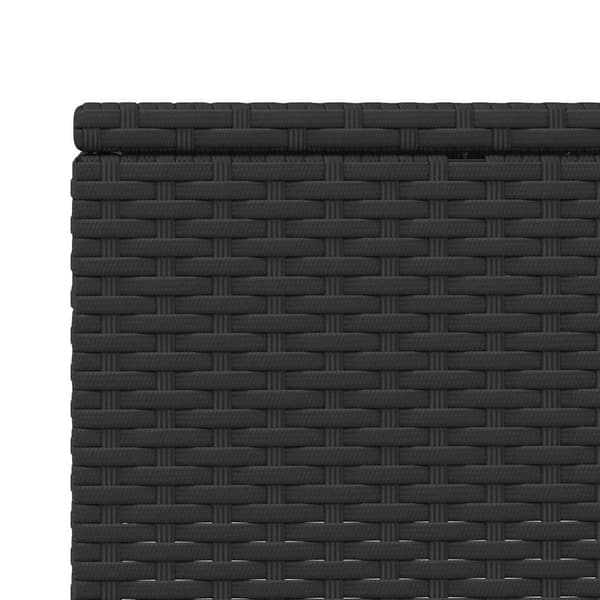 vidaXL solseng med flydende hynde polyrattan sort