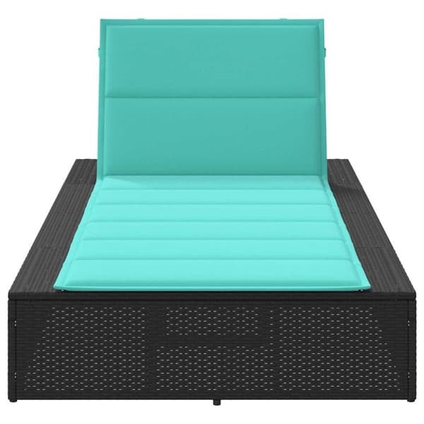 vidaXL solseng med flydende hynde polyrattan sort