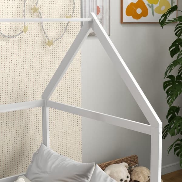 Rootz Children's Hut Bed - Tree House Bed - Barn Bed - Fall Protection - Secure Räcken - 196L X 97,5W X 135H CM