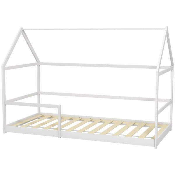 Rootz Children's Hut Bed - Tree House Bed - Barn Bed - Fall Protection - Secure Räcken - 196L X 97,5W X 135H CM