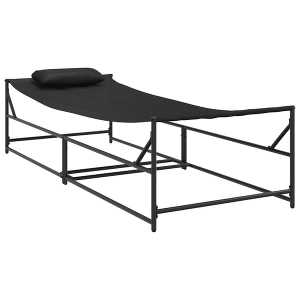 vidaXL Hage Solbed - Antrasitt - 200x74x73 cm - Stål & Textilene