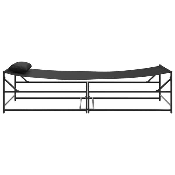 vidaXL Hage Solbed - Antrasitt - 200x74x73 cm - Stål & Textilene