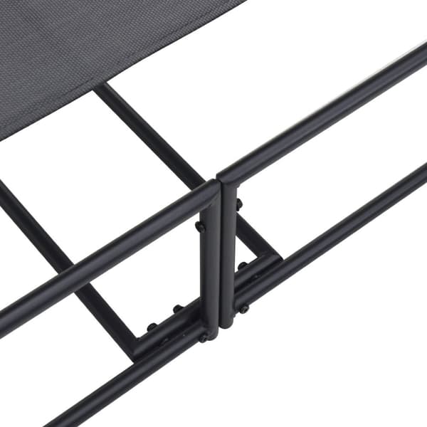 vidaXL Hage Solbed - Antrasitt - 200x74x73 cm - Stål & Textilene
