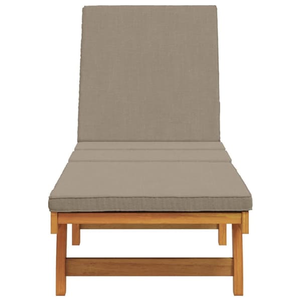 vidaXL solstol Brun, Taupe Solidt akacietræ, Galvaniseret stål, Gummi, Stof