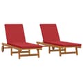 Miniatyrbild 1 av 10: vidaXL Sol Lounger Set om 2 Brun, Röd