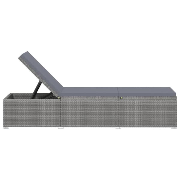 Solsäng med dyna & bord konstrotting grå