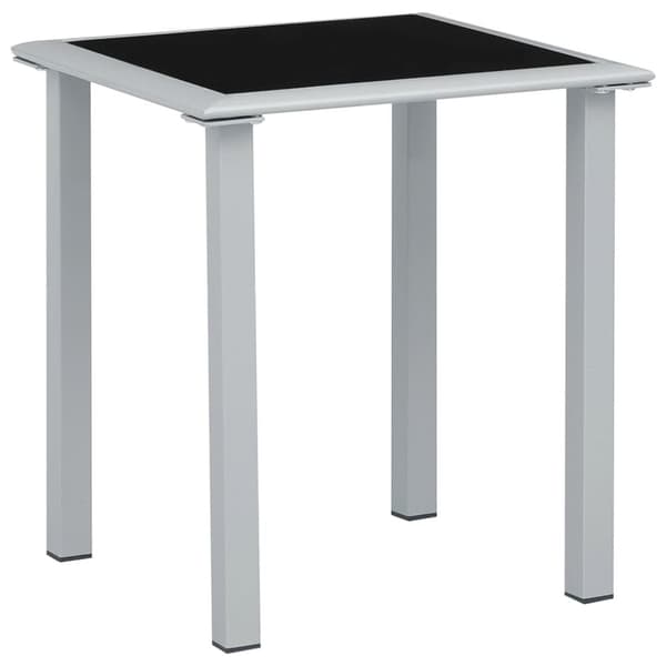 Solsängar 2 st med bord aluminium gräddvit