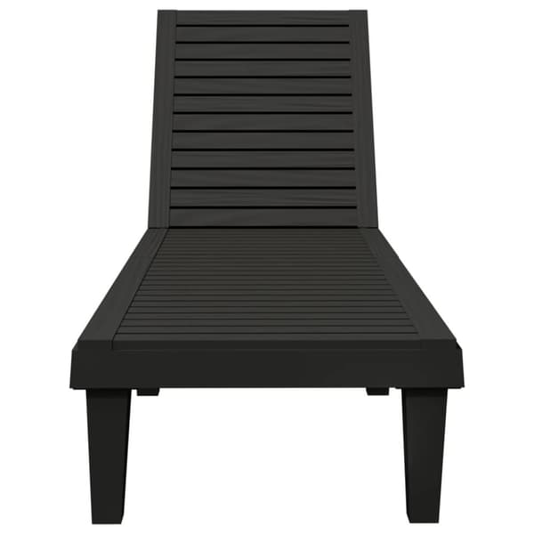 Solsängar 2 st svart 155x58x83 cm polypropylen